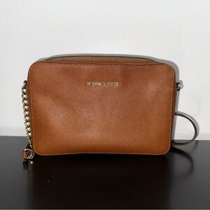 Michael Kors Jet Set Large Saffiano Leather Crossbody Bag